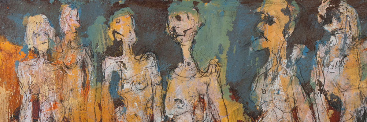 Ausschnitt gelbes Aschenbild - Hans Seifert